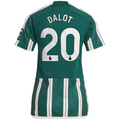 Diogo Dalot Manchester United Women's 2023/24 Away Replica Player Jersey Green - Adidas online