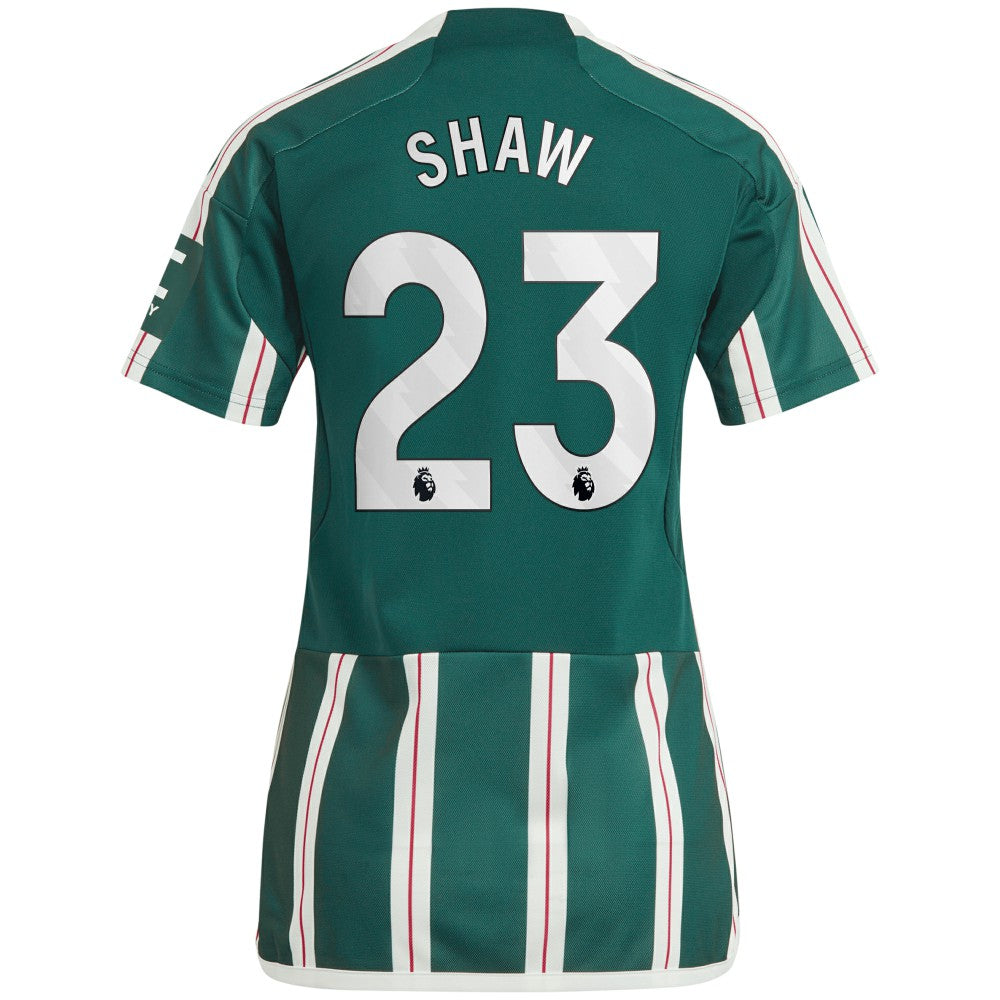 Luke Shaw Manchester United Women's 2023/24 Away Replica Player Jersey Green - Adidas sale