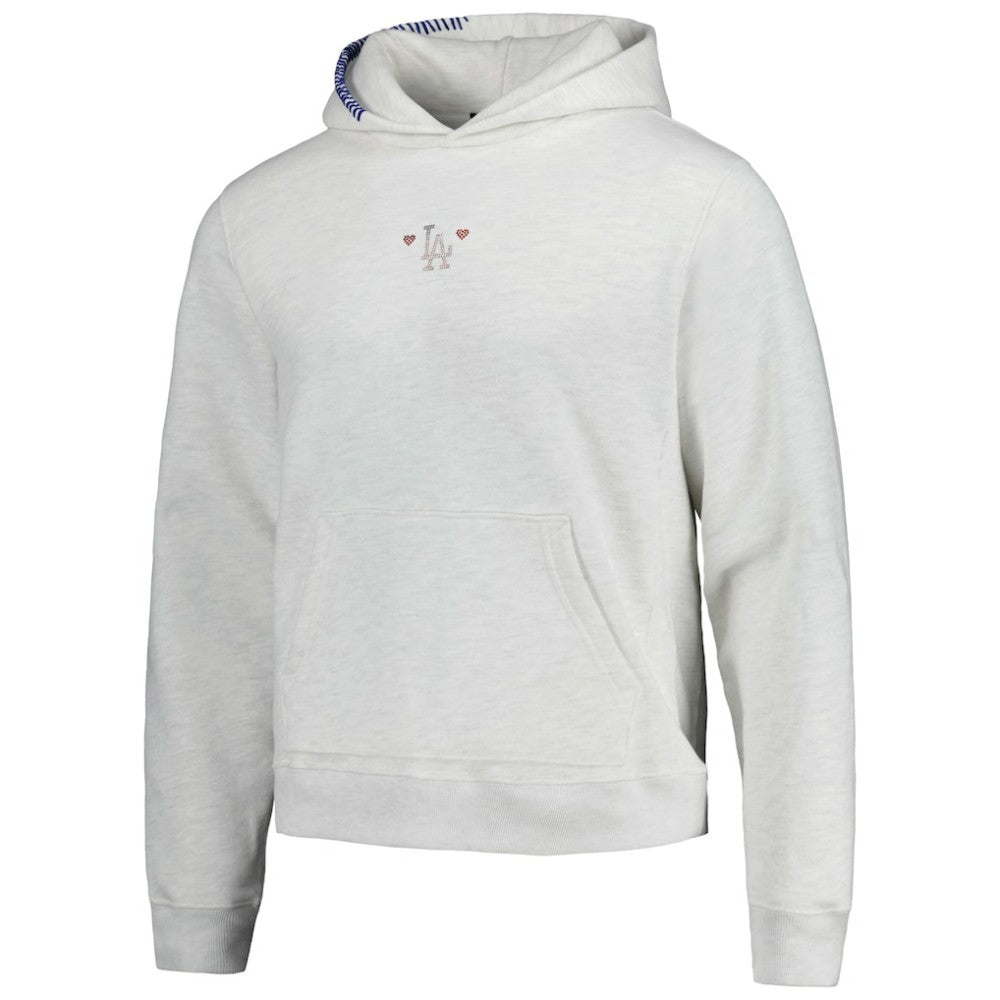 Los Angeles Dodgers Unisex Fleece Pullover Hoodie - Heather Gray Hoodies