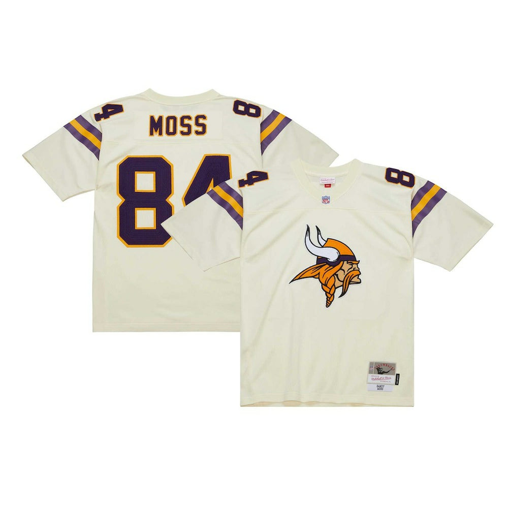 Randy Moss Minnesota Vikings Chainstitch Legacy Jersey - Cream Jerseys