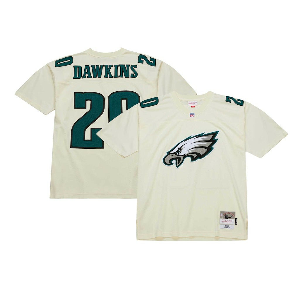 Brian Dawkins Philadelphia Eagles Chainstitch Legacy Jersey - Cream Jerseys