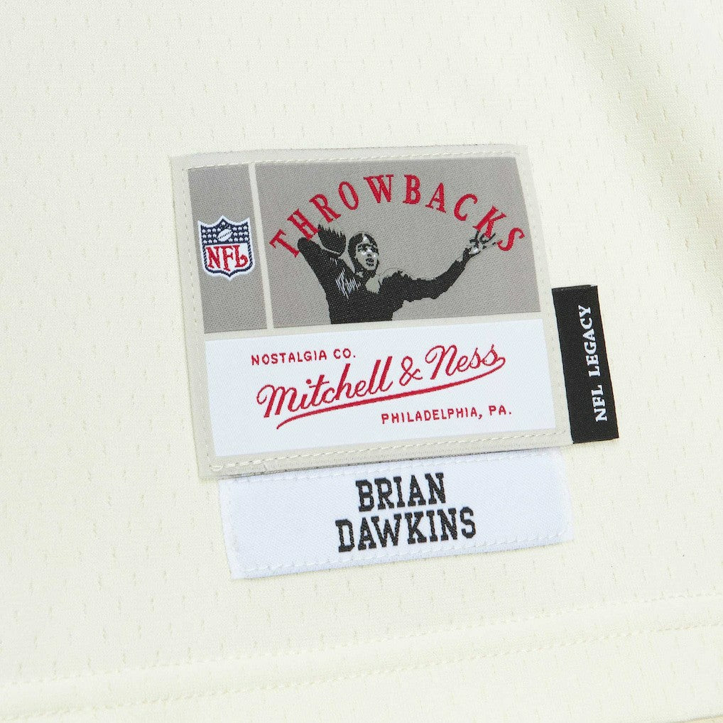 Brian Dawkins Philadelphia Eagles Chainstitch Legacy Jersey - Cream Jerseys