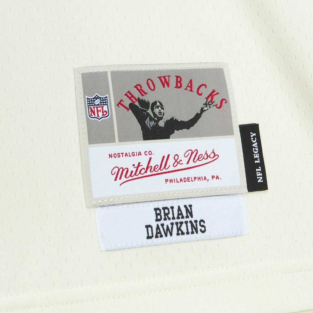 Brian Dawkins Philadelphia Eagles Chainstitch Legacy Jersey - Cream Jerseys