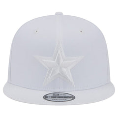 Dallas Cowboys New Era Main White on White 9FIFTY Snapback Hat