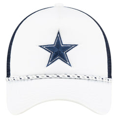 Dallas Cowboys New Era Court Sport Foam Front A-Frame 9FORTY Adjustable Trucker Hat - White/Navy Hats