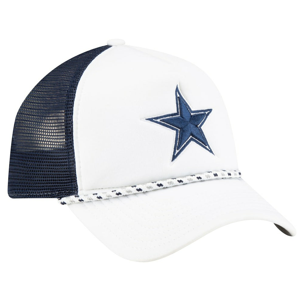 Dallas Cowboys New Era Court Sport Foam Front A-Frame 9FORTY Adjustable Trucker Hat - White/Navy Hats
