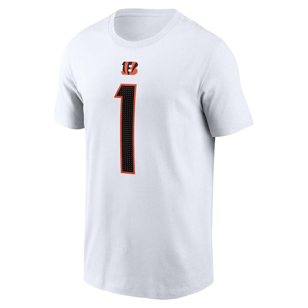 Ja'Marr Chase Cincinnati Bengals Player Name & Number T-Shirt - White T-shirts