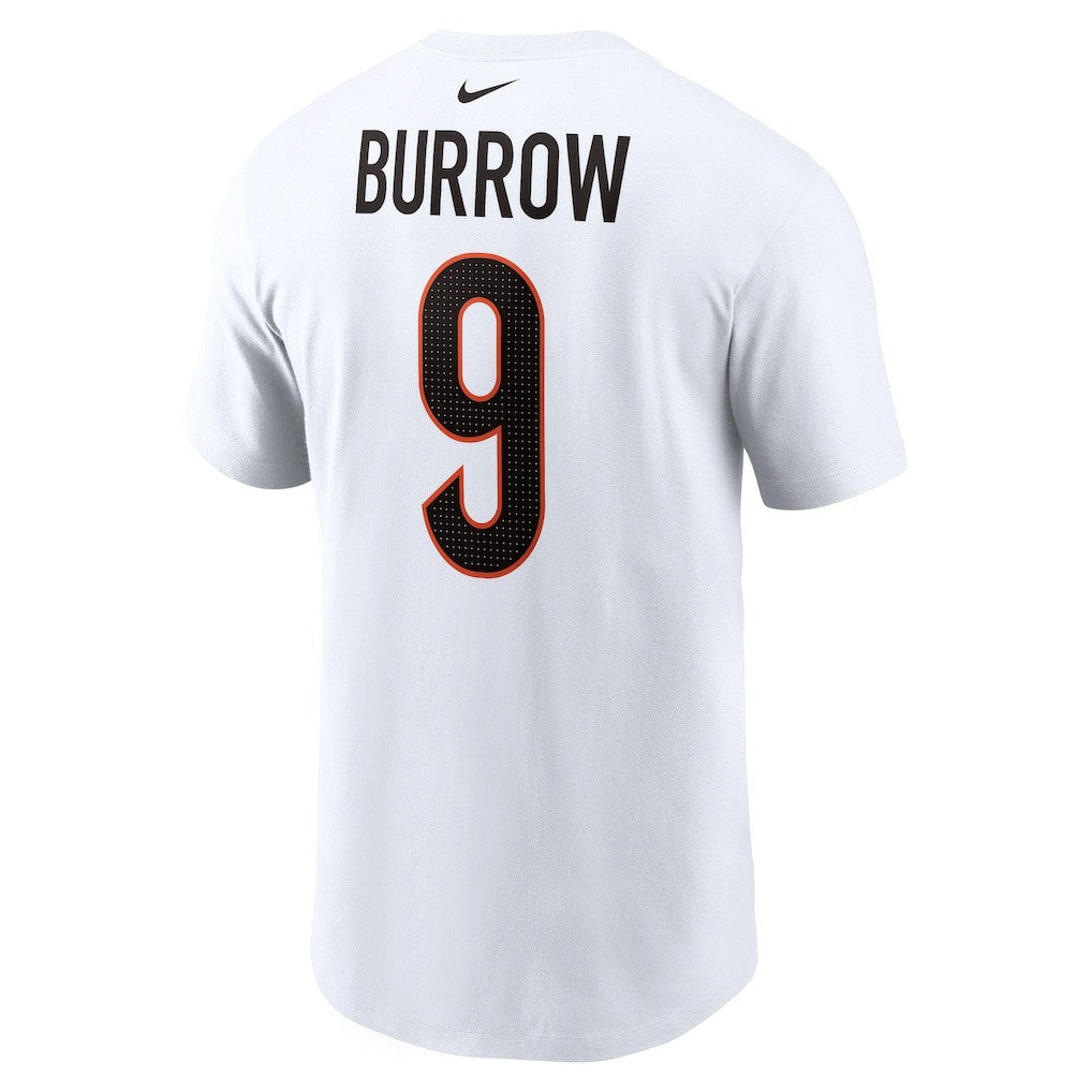 Joe Burrow Cincinnati Bengals Player Name & Number T-Shirt - White T-shirts