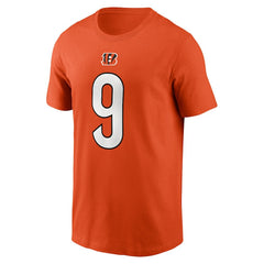 Joe Burrow Cincinnati Bengals Player Name & Number T-Shirt - Orange T-shirts