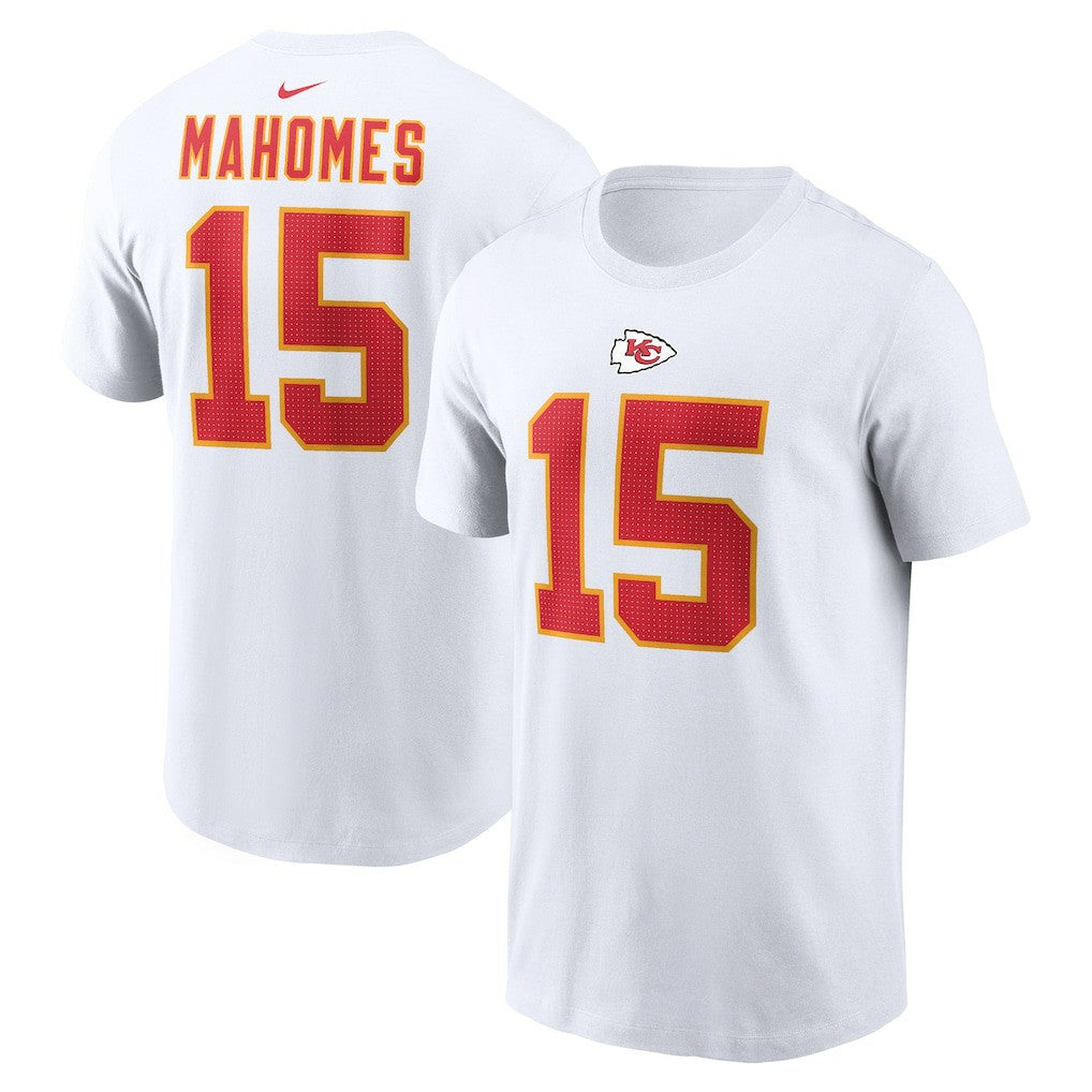 Patrick Mahomes Kansas City Chiefs Player Name & Number T-Shirt - White T-shirts