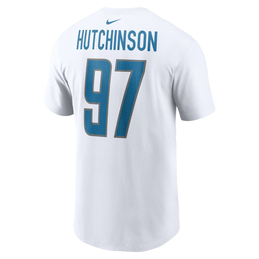 Aidan Hutchinson Detroit Lions Player Name & Number T-Shirt - White T-shirts