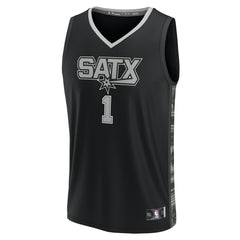 Victor Wembanyama San Antonio Spurs Fast Break Player Jersey Statement Edition Black - Fanatics