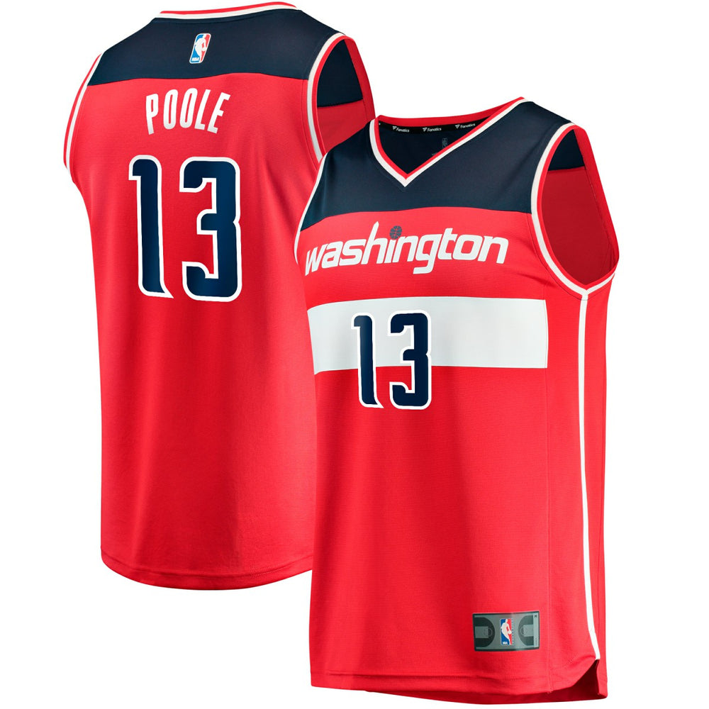 Jordan Poole Washington Wizards Fast Break Player Jersey Icon Edition Red - Fanatics