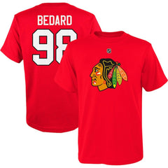 Connor Bedard Chicago Blackhawks Youth Player Name & Number T-Shirt - Red | US 200374185