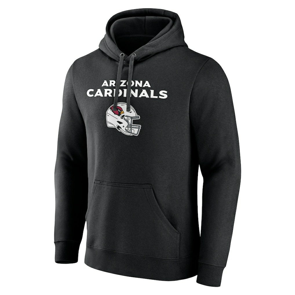 Arizona Cardinals Personalized Name & Number Team Wordmark Pullover Hoodie - Black Hoodies