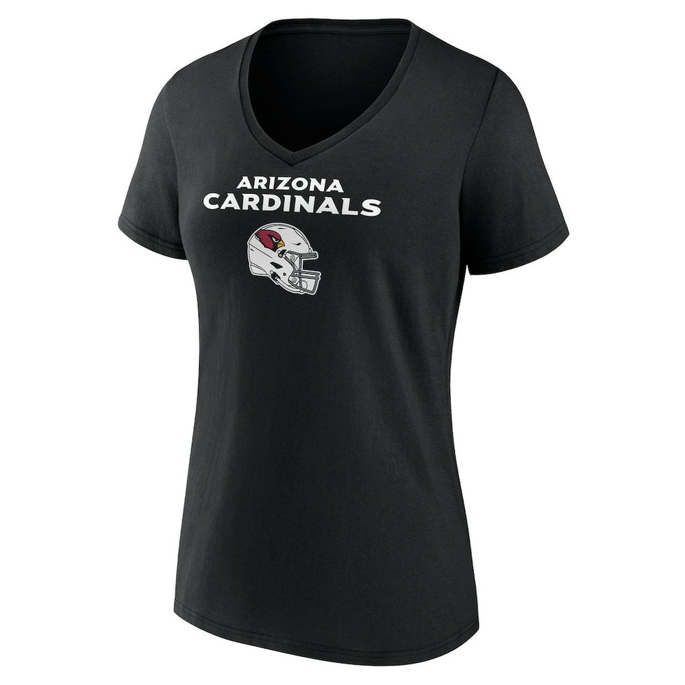 Arizona Cardinals Women's Personalized Name & Number Team Wordmark V-Neck T-Shirt - Black T-shirts