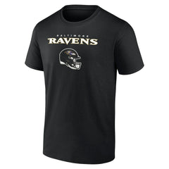 Baltimore Ravens Personalized Name & Number Team Wordmark T-Shirt - Black T-shirts