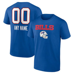 Buffalo Bills Personalized Name & Number Team Wordmark T-Shirt - Royal T-shirts