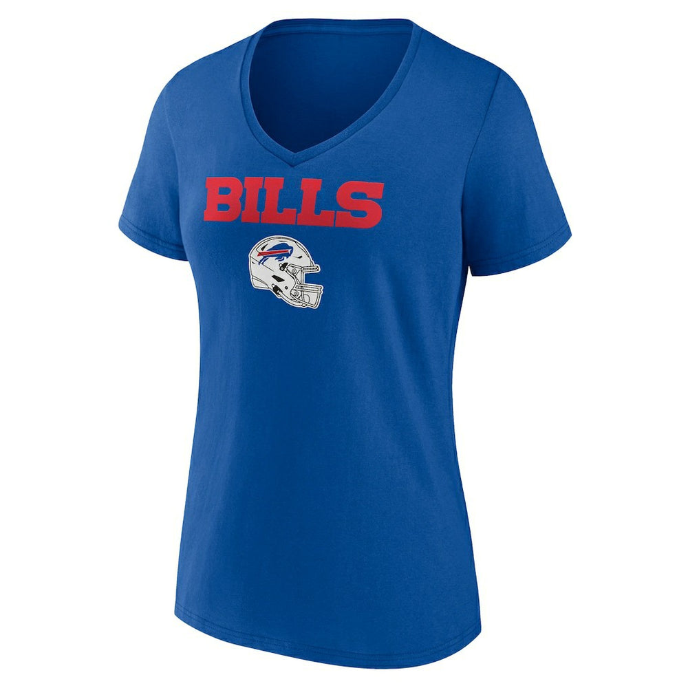 Buffalo Bills Women's Personalized Name & Number Team Wordmark V-Neck T-Shirt - Royal T-shirts