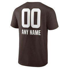 Cleveland Browns Personalized Name & Number Team Wordmark T-Shirt - Brown T-shirts