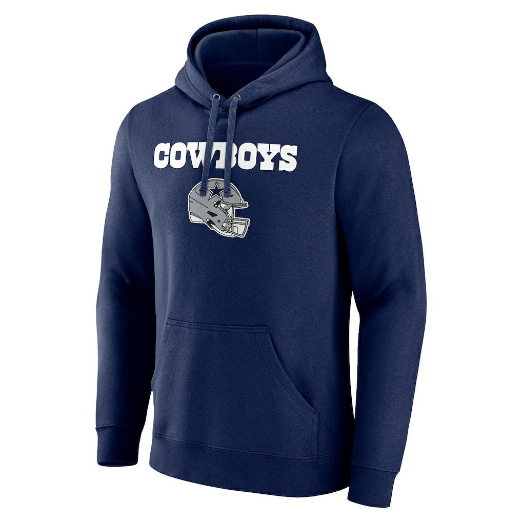 Dallas Cowboys Personalized Name & Number Team Wordmark Pullover Hoodie - Navy Hoodies