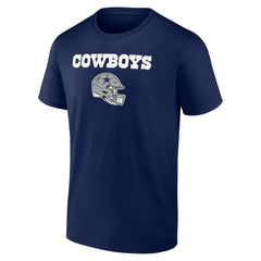 Dallas Cowboys Personalized Name & Number Team Wordmark T-Shirt - Navy T-shirts