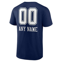 Dallas Cowboys Personalized Name & Number Team Wordmark T-Shirt - Navy T-shirts