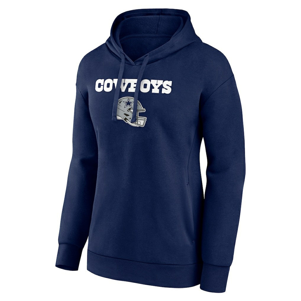 Dallas Cowboys Women's Personalized Name & Number Team Wordmark Pullover Hoodie - Navy Hoodies