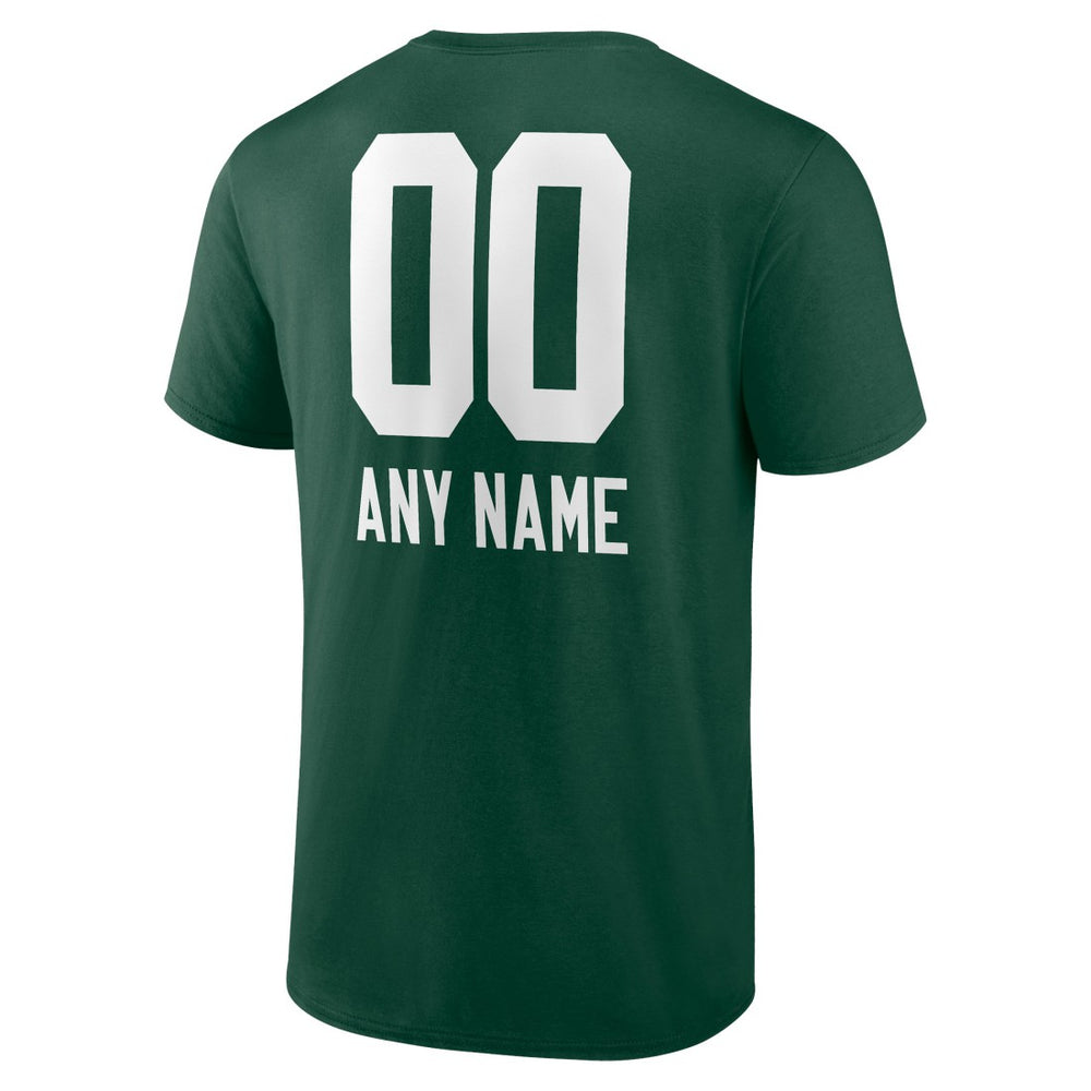 Green Bay Packers Personalized Name & Number Team Wordmark T-Shirt - Green T-shirts