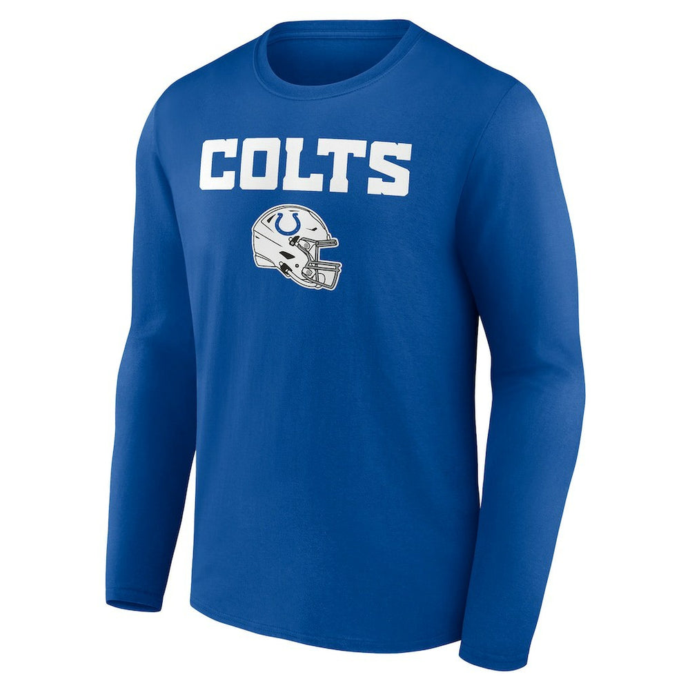 Indianapolis Colts Personalized Name & Number Team Wordmark Long Sleeve T-Shirt - Royal T-shirts