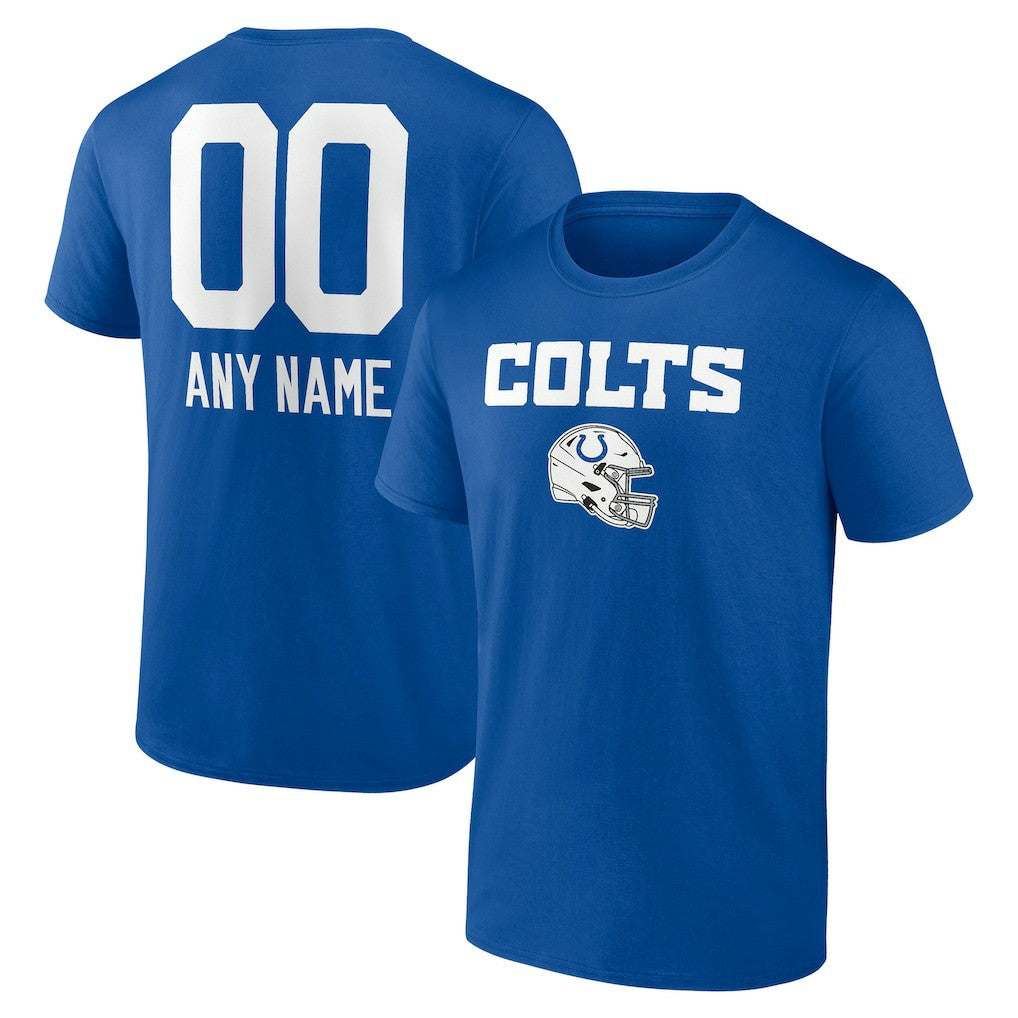 Indianapolis Colts Personalized Name & Number Team Wordmark T-Shirt - Royal T-shirts