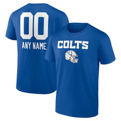 Indianapolis Colts Personalized Name & Number Team Wordmark T-Shirt - Royal T-shirts
