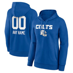 Indianapolis Colts Women's Personalized Name & Number Team Wordmark Pullover Hoodie - Royal Hoodies
