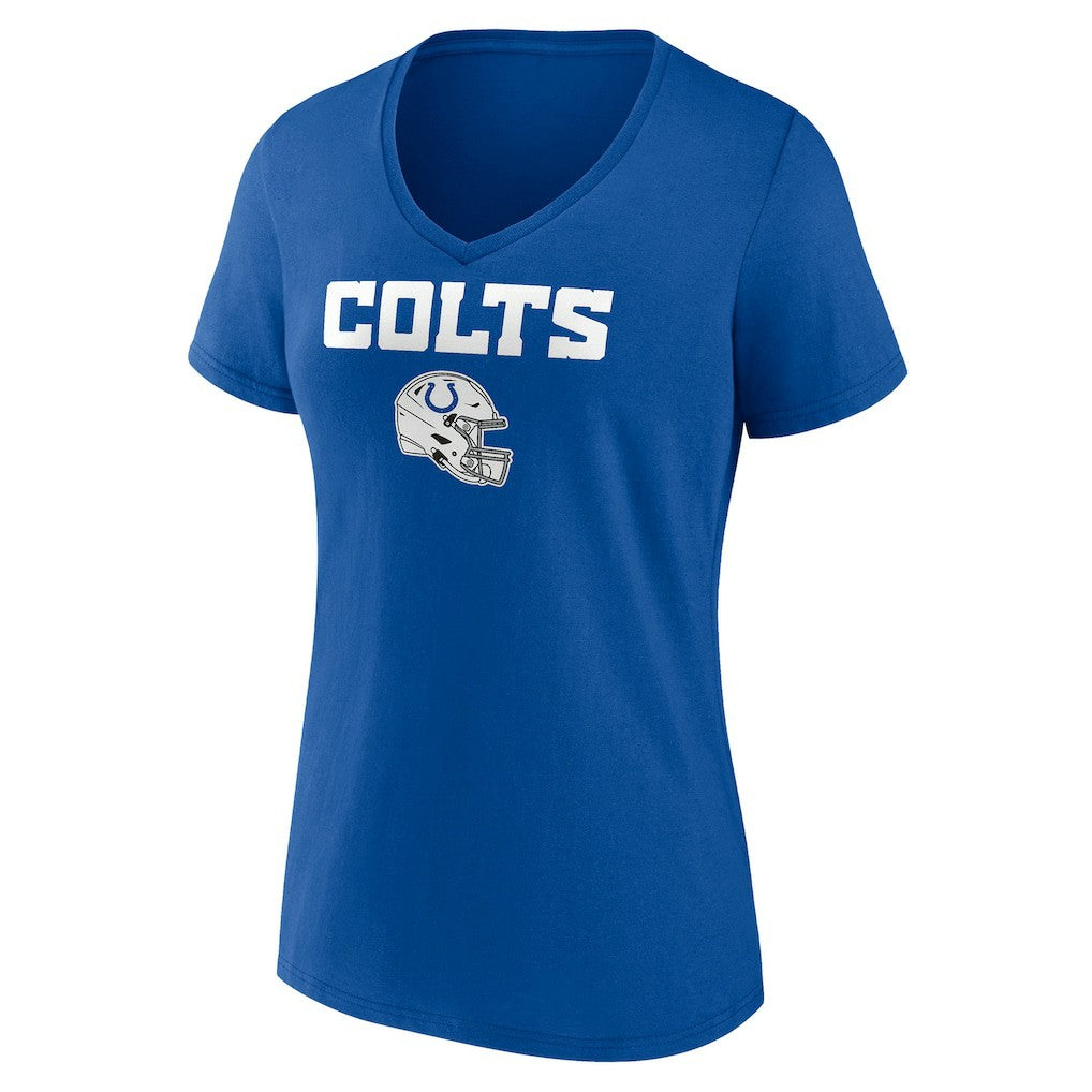 Indianapolis Colts Women's Personalized Name & Number Team Wordmark V-Neck T-Shirt - Royal T-shirts