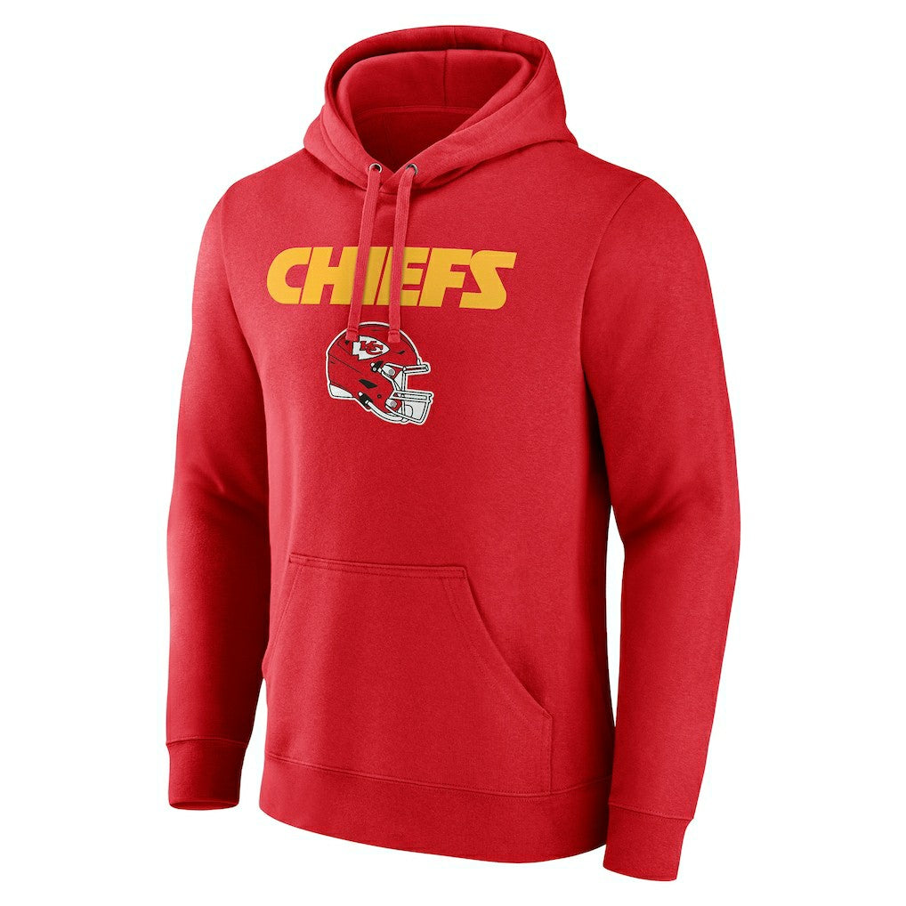 Kansas City Chiefs Personalized Name & Number Team Wordmark Pullover Hoodie - Red Hoodies
