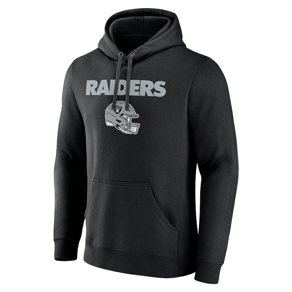 Las Vegas Raiders Personalized Name & Number Team Wordmark Pullover Hoodie - Black Hoodies