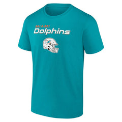 Miami Dolphins Personalized Name & Number Team Wordmark T-Shirt - Aqua T-shirts