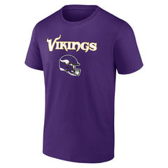 Minnesota Vikings Personalized Name & Number Team Wordmark T-Shirt - Purple T-shirts