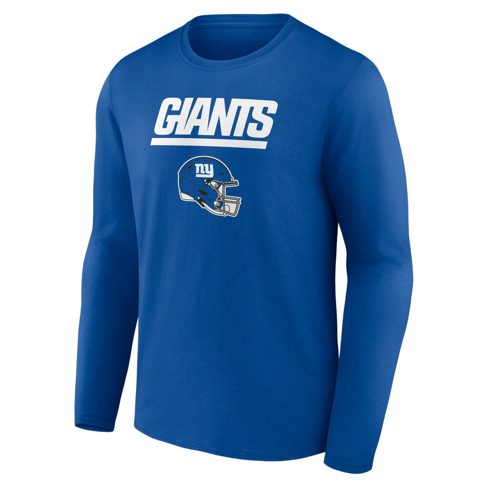 New York Giants Personalized Name & Number Team Wordmark Long Sleeve T-Shirt - Royal T-shirts