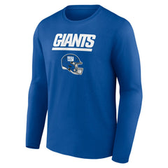 New York Giants Personalized Name & Number Team Wordmark Long Sleeve T-Shirt - Royal T-shirts