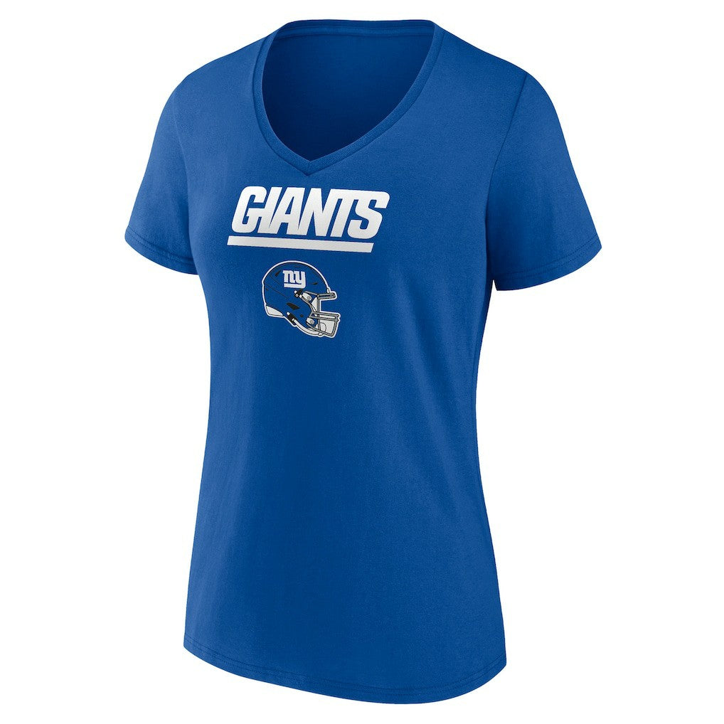 New York Giants Women's Personalized Name & Number Team Wordmark V-Neck T-Shirt - Royal T-shirts