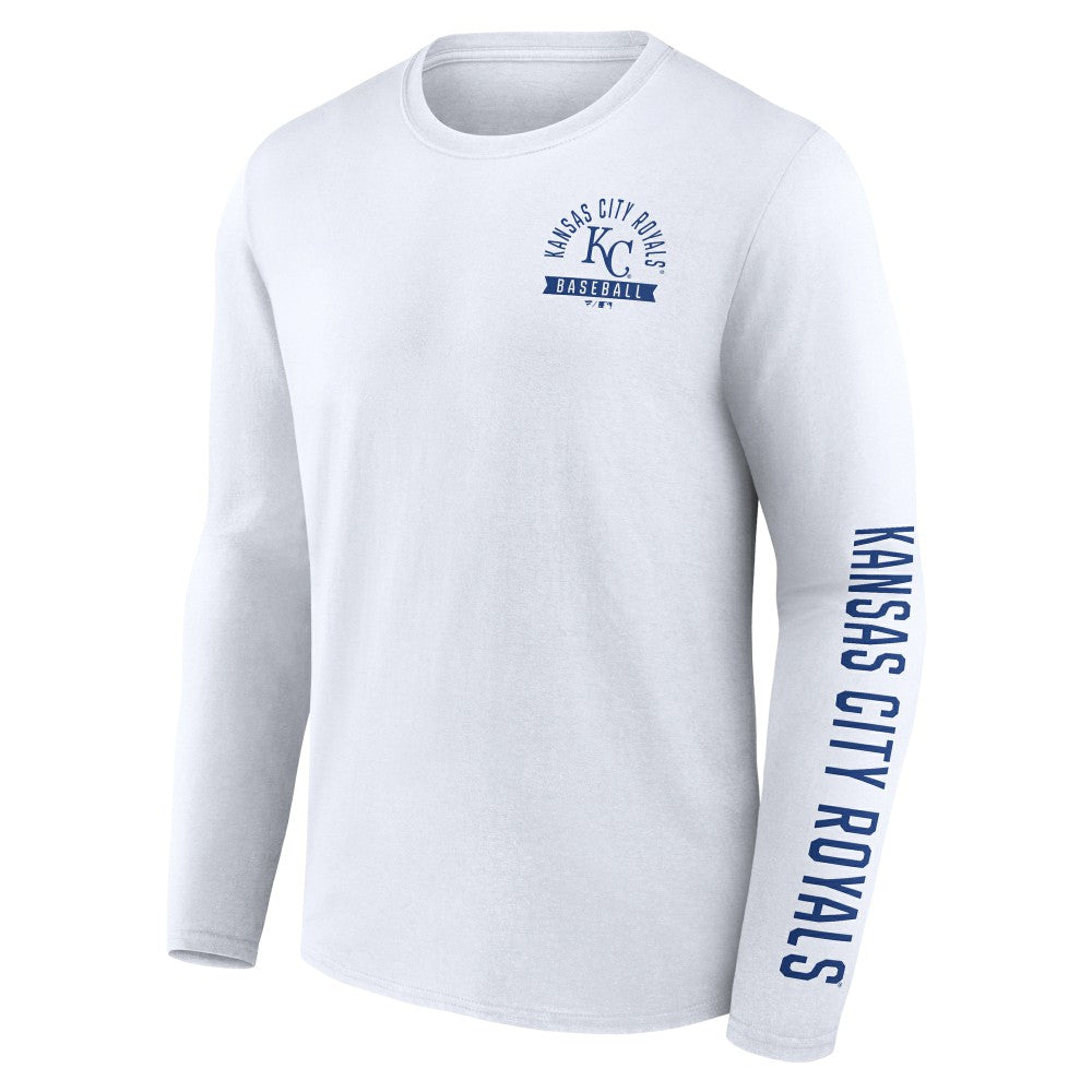 Kansas City Royals Fanatics Press Box Long Sleeve T-Shirt - White T-shirts
