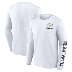 Pittsburgh Pirates Fanatics Press Box Long Sleeve T-Shirt - White T-shirts