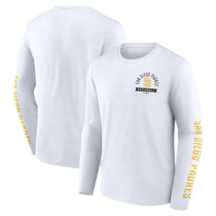 San Diego Padres Fanatics Press Box Long Sleeve T-Shirt - White T-shirts