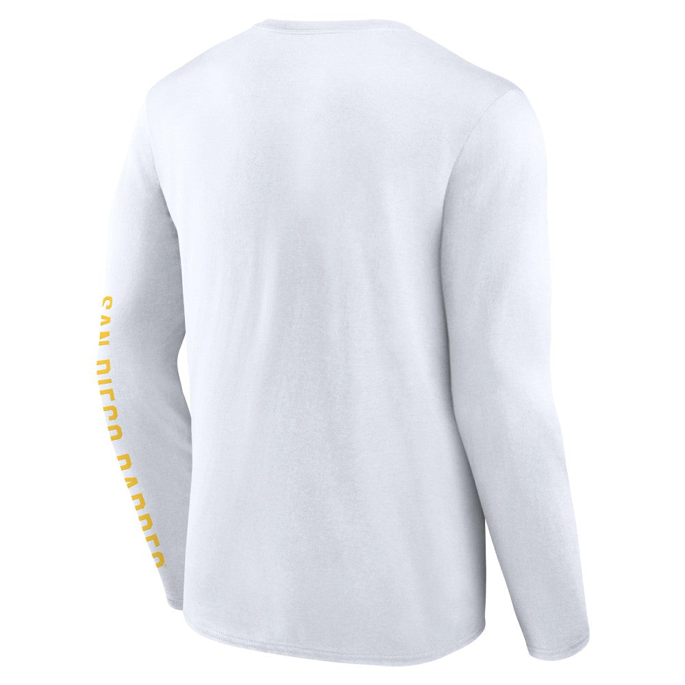 San Diego Padres Fanatics Press Box Long Sleeve T-Shirt - White T-shirts