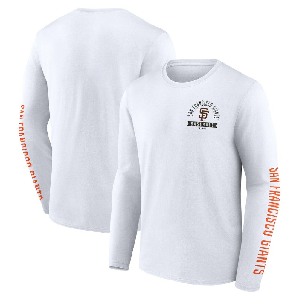 San Francisco Giants Fanatics Press Box Long Sleeve T-Shirt - White T-shirts