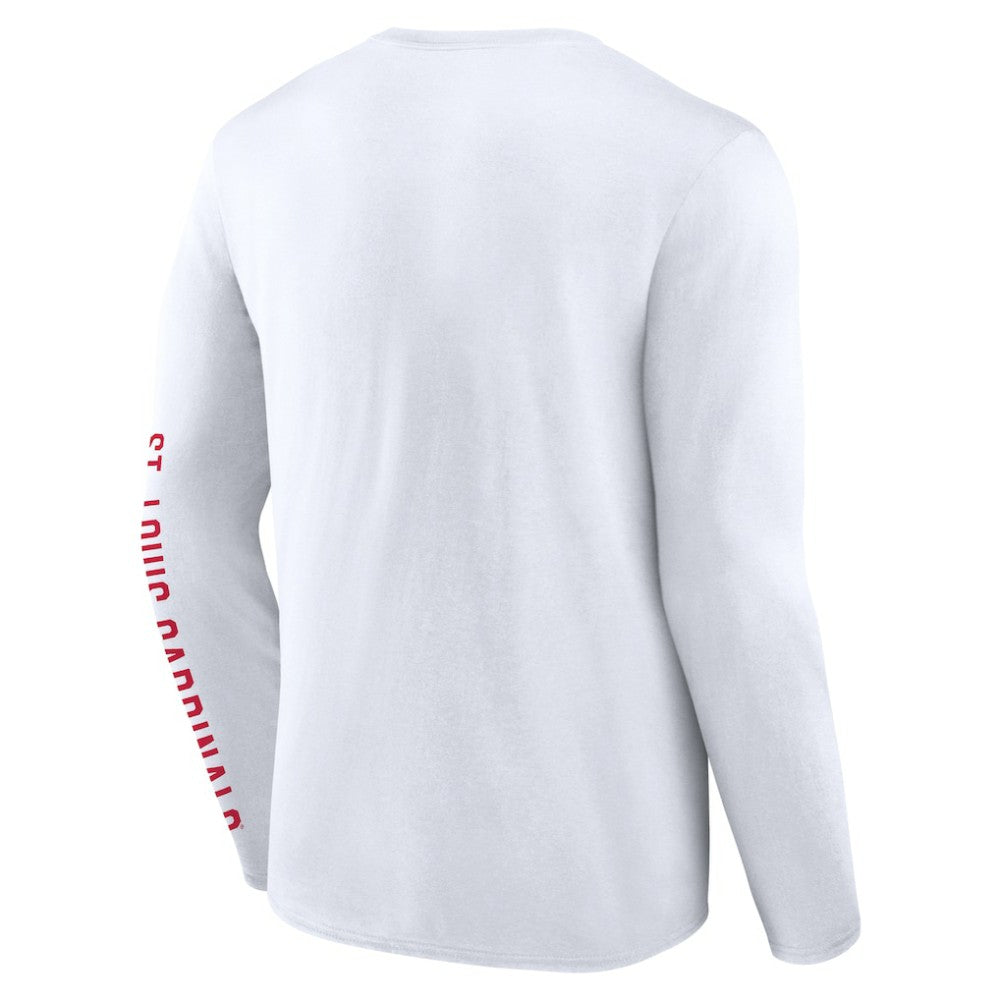 St. Louis Cardinals Fanatics Press Box Long Sleeve T-Shirt - White T-shirts