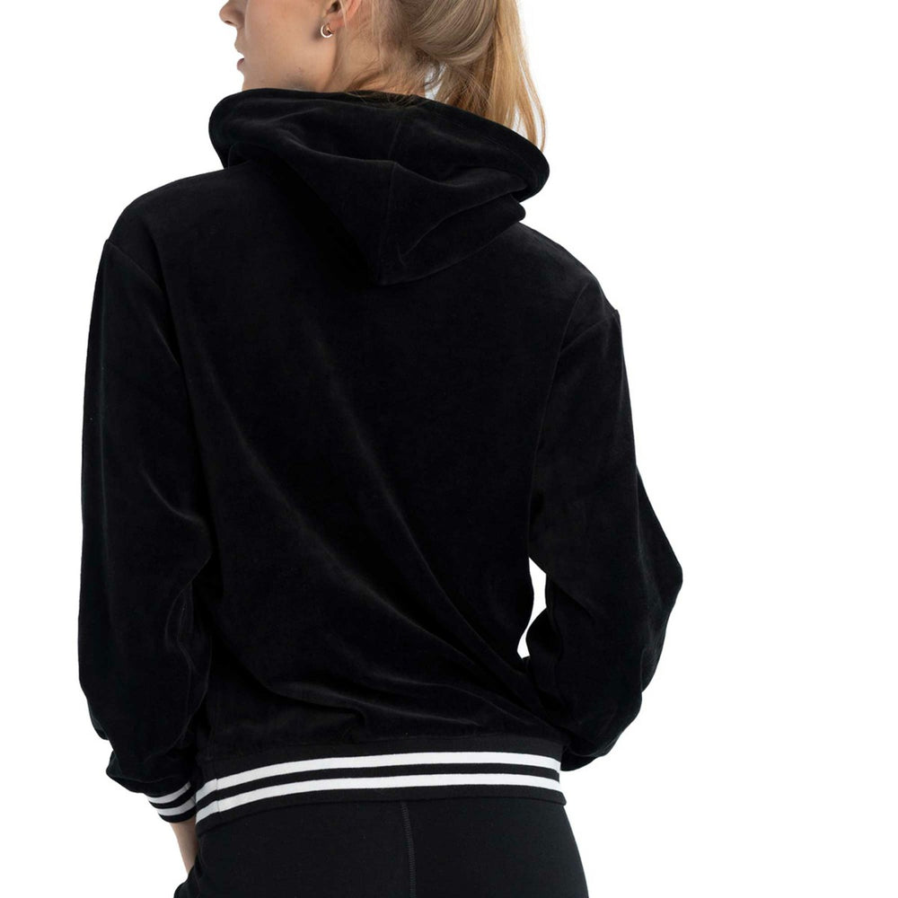 Phoenix Suns Lusso Women's Nellie Oversized Velour Pullover Hoodie Black