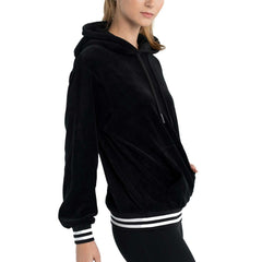 Chicago Bulls Lusso Women's Nellie Oversized Velour Pullover Hoodie Black