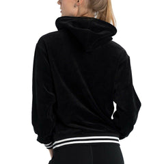 Chicago Bulls Lusso Women's Nellie Oversized Velour Pullover Hoodie Black